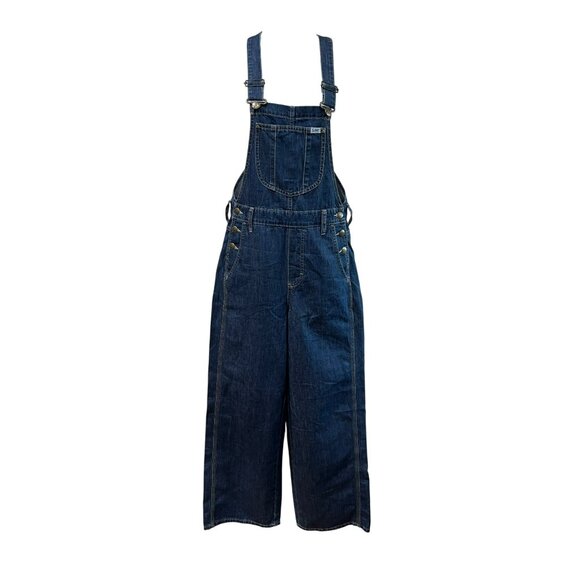 Lee Workwear Womens Denim Overalls XS Medium Wide Leg - Relaxed Fit 100% Cotton - Picture 2 of 9